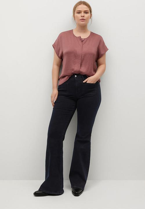 Violeta by Mango - Plus blouse agua - pink
