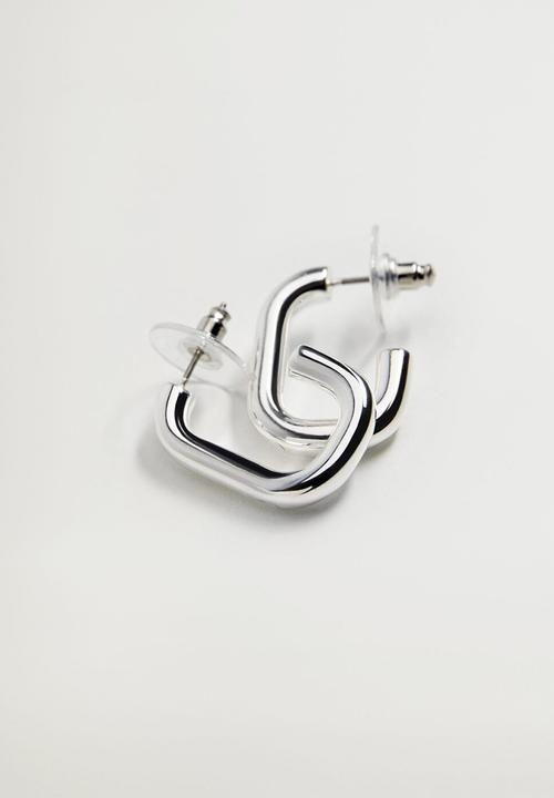Violeta by Mango - Dalia earrings - silver