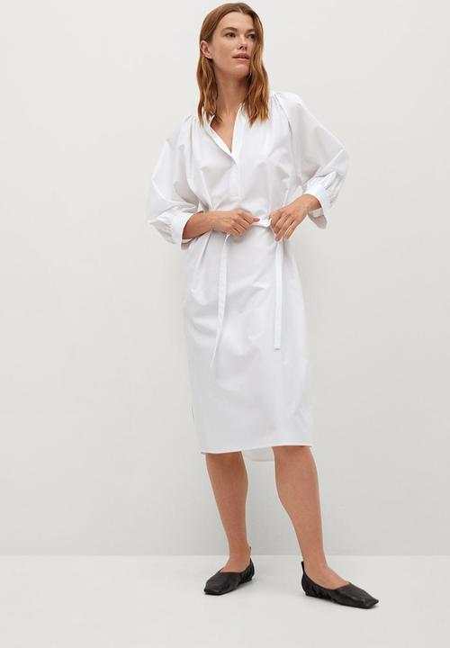 MANGO - Dress prado - white
