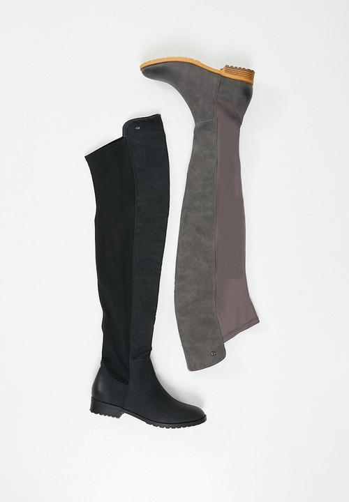 Miss Black - Krabi over the knee boot - grey