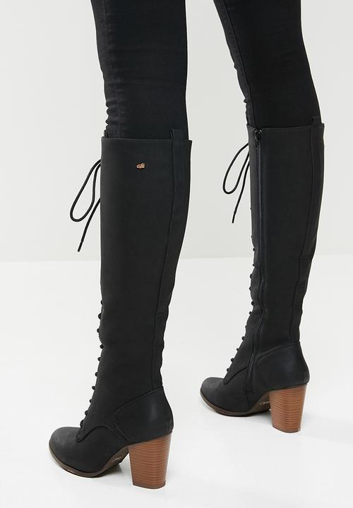 Miss Black - Ahlam knee length boot - black