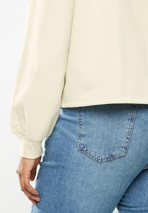 Blake - Cropped sweater Creme Brulee plus - beige 
