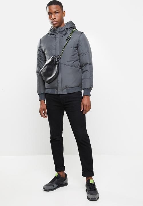 STYLE REPUBLIC - Hooded puffer jacket - dark grey