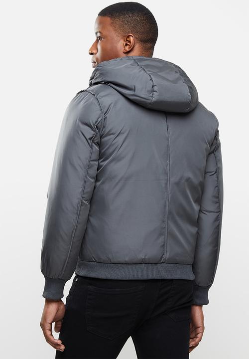 STYLE REPUBLIC - Hooded puffer jacket - dark grey