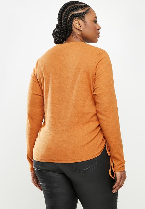 Glamorous - Plus shore knitted top - orange