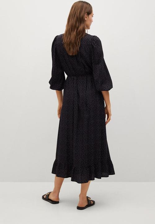MANGO - Dress cherry - black