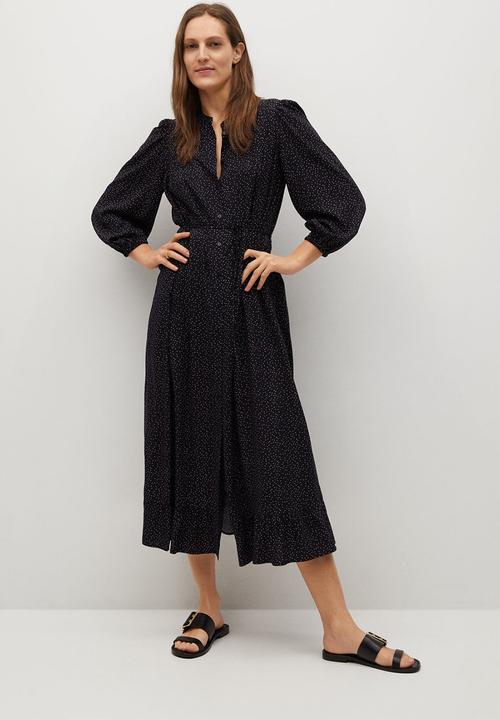 MANGO - Dress cherry - black