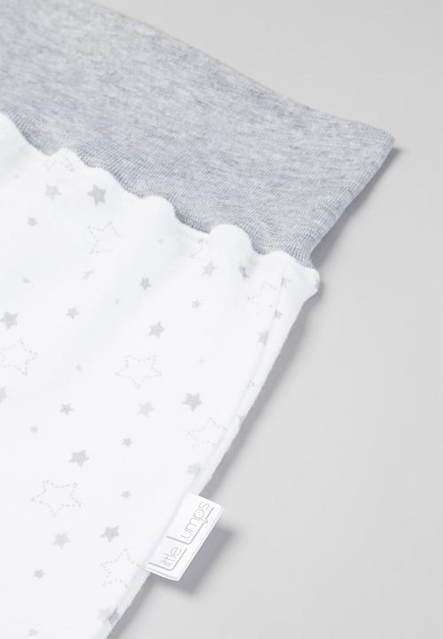 Little Lumps - Ribbed leggings - grey & white 