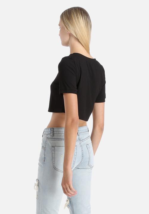 Glamorous - Ribbed Crop Tee