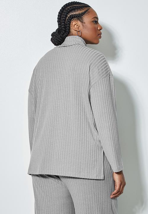 Superbalist - Roll neck soft touch top - grey