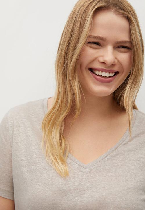 Violeta by Mango - Plus T-shirt silvery - light brown