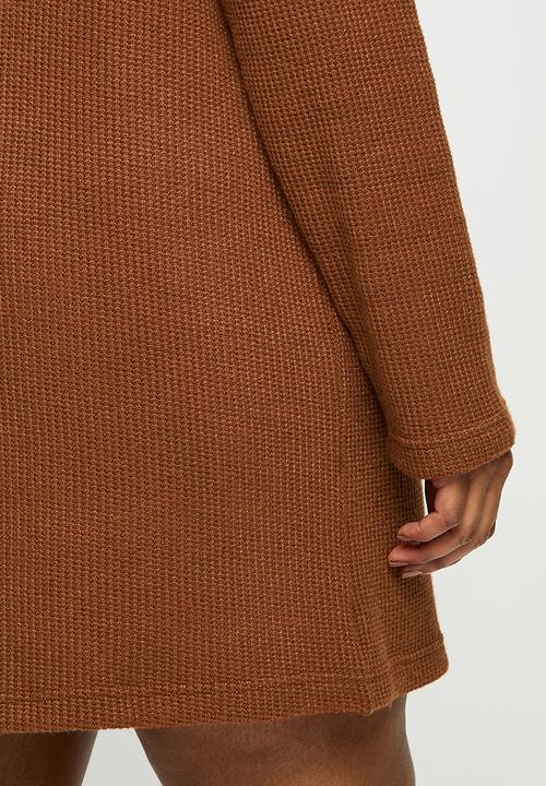 Me&B - Plus cowl neck top/dress - rust