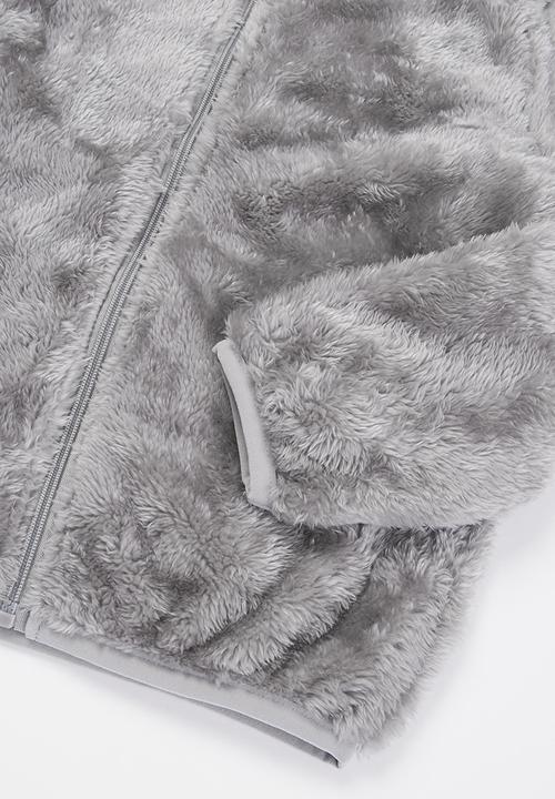 Baby Star - Fluffy zip through jacket - grey