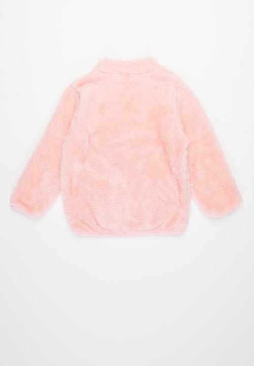 Baby Star - Fluffy zip through jacket - pink