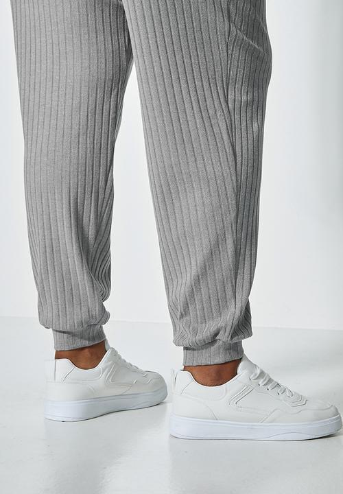 Superbalist - Cuffed rib drawstring jogger - grey 