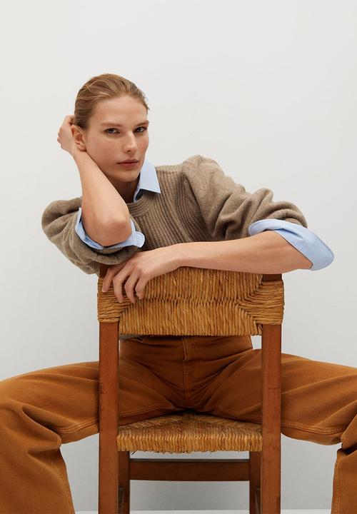 MANGO - Sweater maon - brown