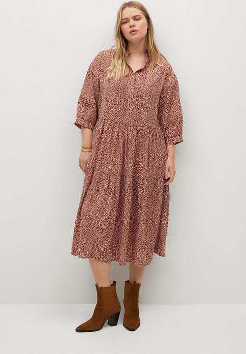 Violeta by Mango - Plus dress elsa - burnt orange