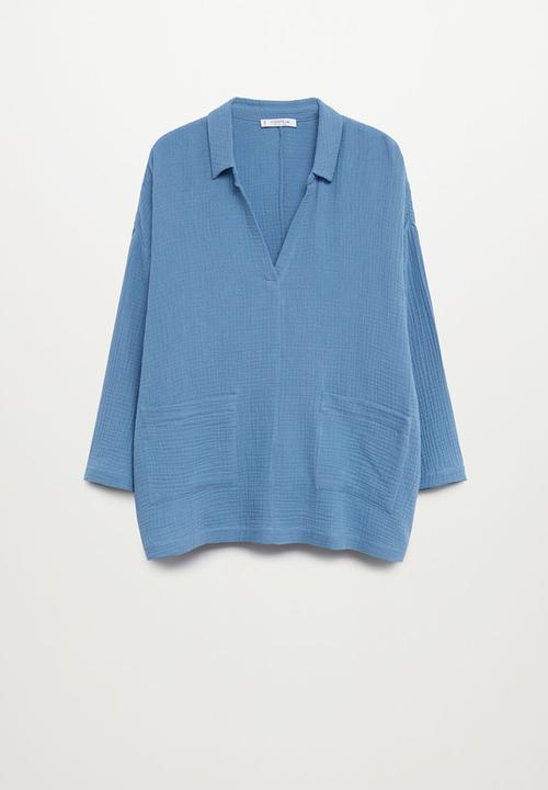 Violeta by Mango - Plus blouse night - blue