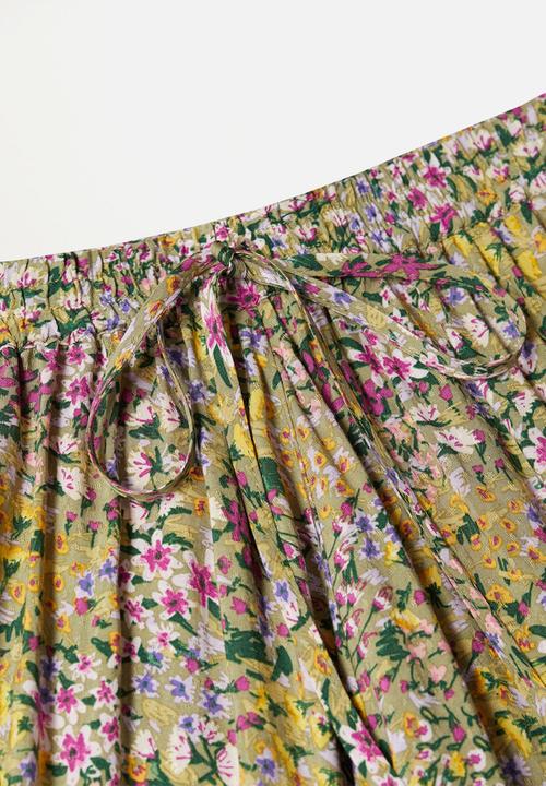 MANGO - Skirt palma - green
