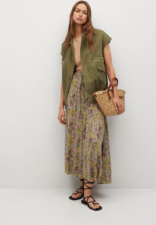MANGO - Skirt palma - green