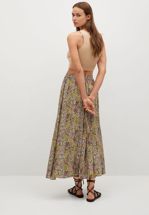 MANGO - Skirt palma - green