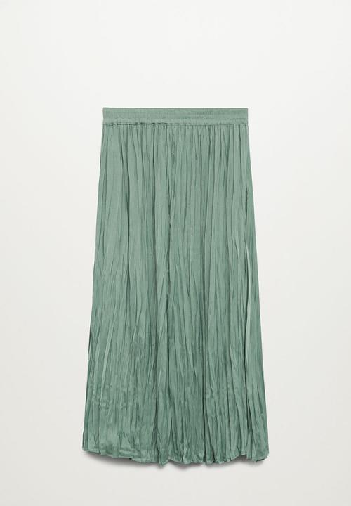 MANGO - Skirt palmer - aqua green