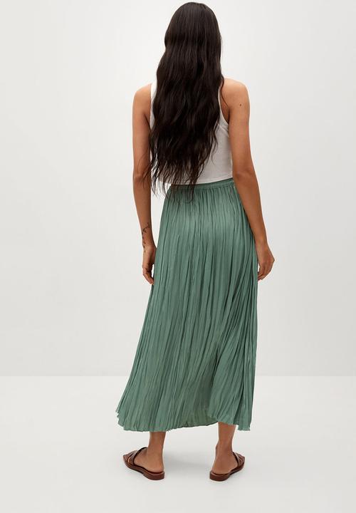 MANGO - Skirt palmer - aqua green