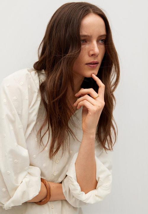 MANGO - Blouse topu - off white