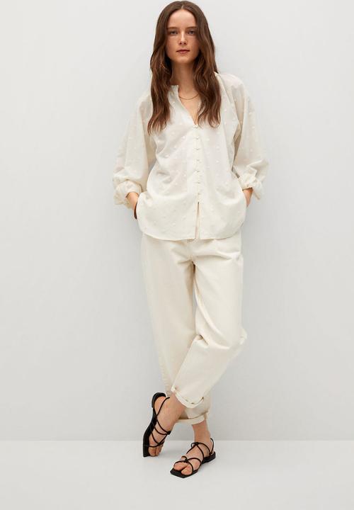 MANGO - Blouse topu - off white