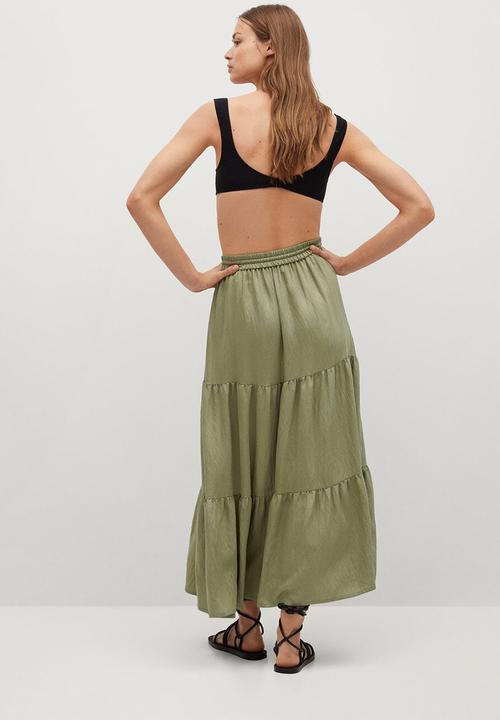 MANGO - Skirt bambu - olive