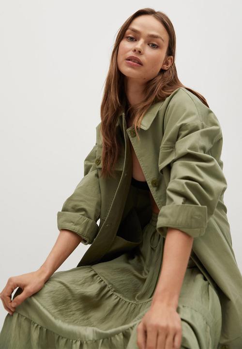 MANGO - Skirt bambu - olive
