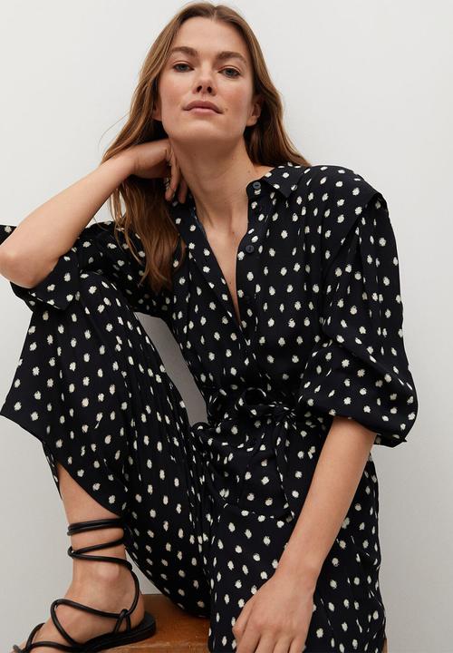 MANGO - One-piece suit tiger - black