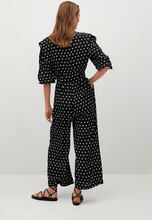 MANGO - One-piece suit tiger - black