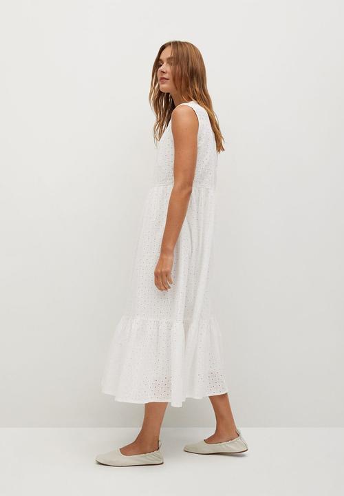 MANGO - Dress ramo - off white