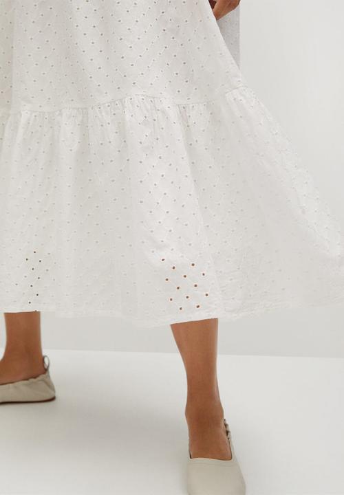 MANGO - Dress ramo - off white