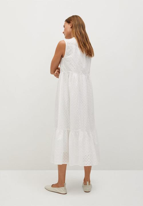 MANGO - Dress ramo - off white