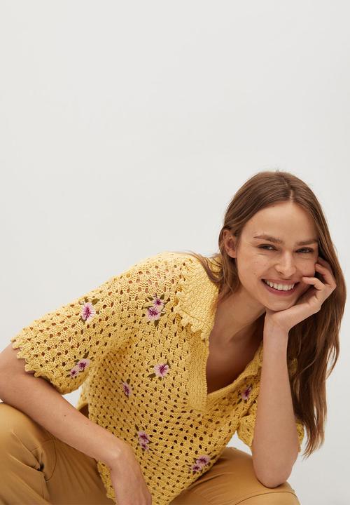 MANGO - Polo tshirt lorea - yellow