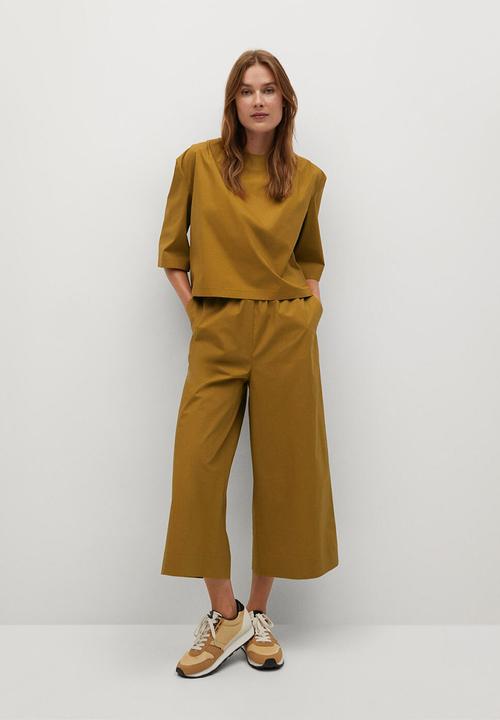 MANGO - Blouse pillu - dark yellow
