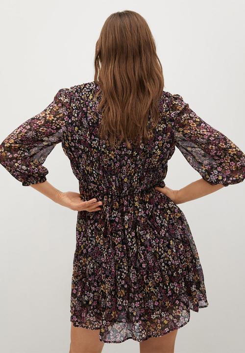 MANGO - Dress plise - black