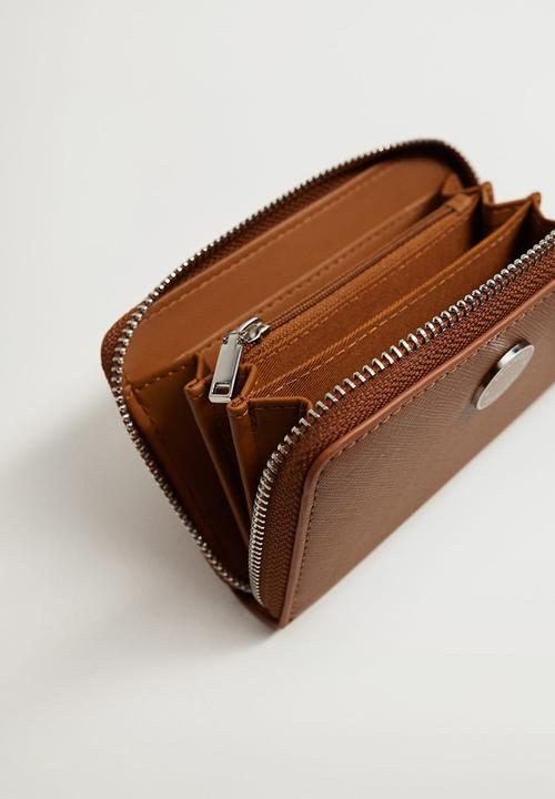 MANGO - Ruffled purse- brown