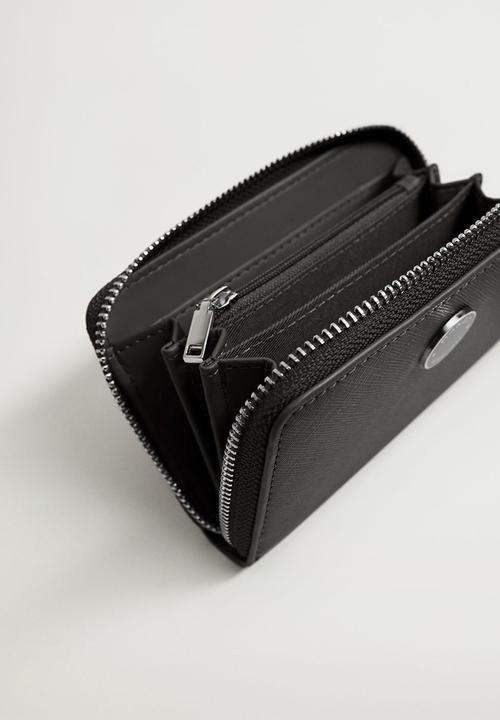 MANGO - Ruffled purse - black
