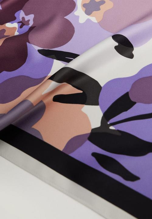 MANGO - Spring neck scarf - purple