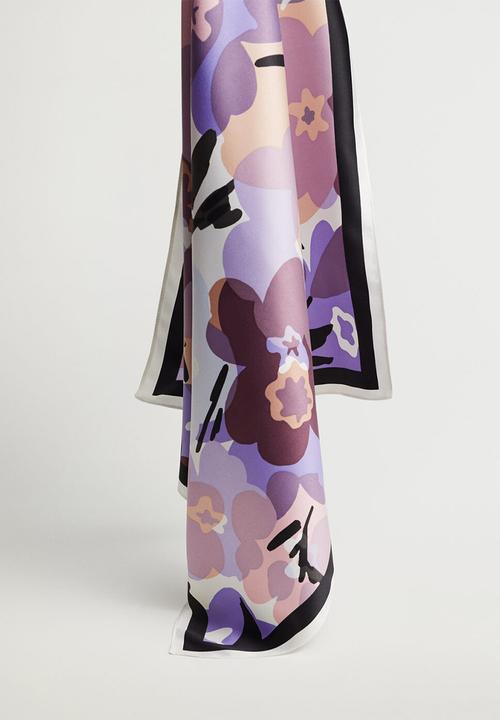 MANGO - Spring neck scarf - purple