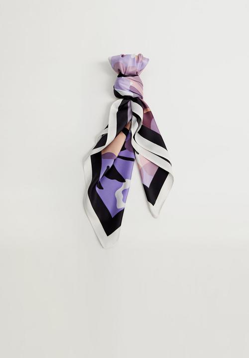 MANGO - Spring neck scarf - purple
