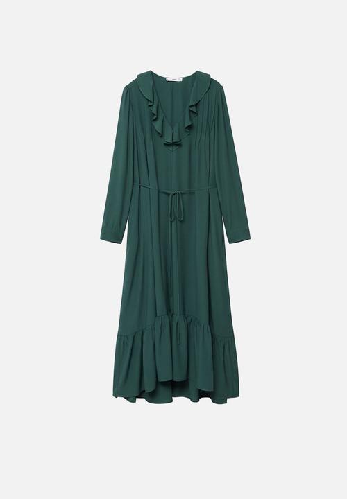 MANGO - Dress noir - green