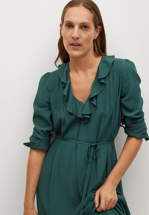 MANGO - Dress noir - green