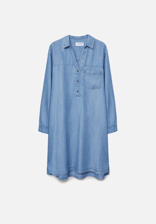 Violeta by Mango - Plus dress fineta - blue