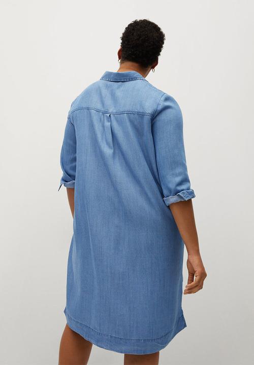 Violeta by Mango - Plus dress fineta - blue