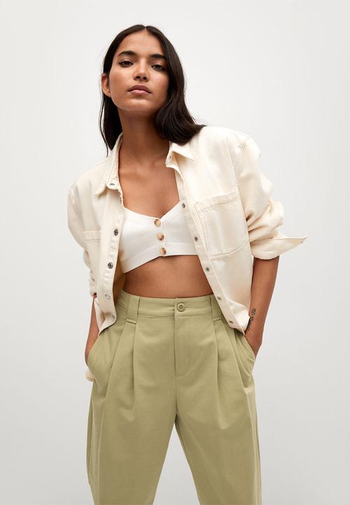MANGO - Trousers mint - sand
