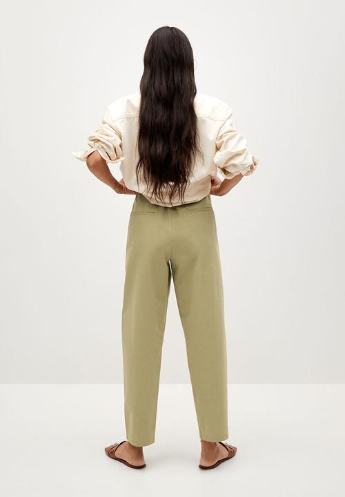 MANGO - Trousers mint - sand